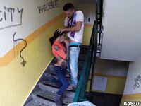 Bonnie Rotten Getting Slutty On A Stairwell And Then A Balcony!