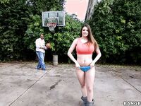 Brooklyn Chase Shooting Hoops And Sucking And Fucking A Black Monster Cock!