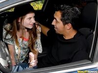 Alice March Gives Him Road Head Before They Have Sex At His Place!