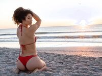 Eva Lovia Flashes Us Her Pussy While At The Beach!