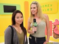 Janelle James Gets Her Oiled Up Ass In The Cash Booth!