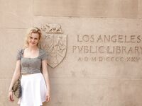 Catie Parker At A Library Showing More Then She Should!