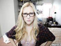 Samantha Rone Leaves On Her Glasses While Sucking And Fucking!