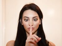 Araya Acosta In Just Her Black Panties, Garter Belt And Stockings!