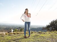 Gracie Thibble In And Out Of Her Tight Blue Jeans!