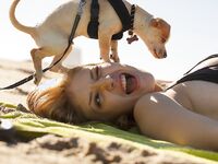 Sloan Kendricks All Sandy On The Beach!