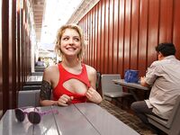 Kris Ekmard Flashing In Brentwood!