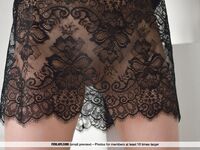 Sexy Brunette Nika A in Lingerie on the Stairs!