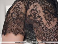 Sexy Brunette Nika A in Lingerie on the Stairs!