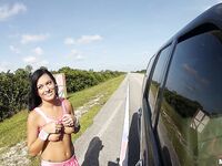 Nadia Capri Gives Him Road Head Before Fucking Him!