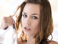 Madi Meadows In Just Her Black Fishnet Stockings And Garter Belt!