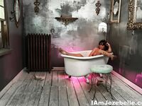 Jezebelle Bond Takes Off Her Sheer Pink Bra And Panties!