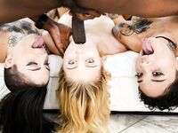 Honey Gold With Two Other Babes Sharing A Big Black Cock!