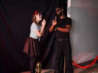 Ella Nova Pantyhose Are Pulled Down So That He Can Fuck Her Asshole!