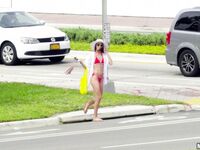 Charity Crawford Little Red String Bikini Gets Her Laid!