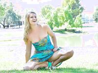 Veronica Weston Outdoors In A Park With No Bra Or Panties On!