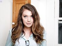 Elena Koshka Strips Off Her Jeans And Pink Bra And Panties!