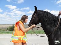 Val Dodds Flashing At A Construction Site!