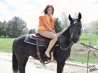 Val Dodds Flashing At A Construction Site!