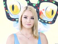 Hadley Viscara Posing In A Little Blue Dress!