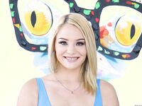 Hadley Viscara Posing In A Little Blue Dress!