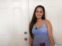 Evie Olsen Cleans His House Topless And The Gets Laid!