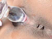 Raven Wylde Fucking Her Pussy With A Glass Dildo!