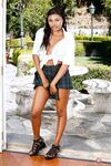 Yara Skye Pulls Off Her Plaid Skirt And Blouse Outdoors!