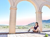 Kristen Scott Outdoors In A Sheer Dress, No Bra, No Panties!