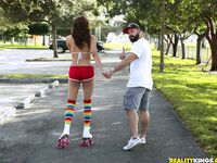 Jade Dylan Roller Skates Her Way Into A New Cock!