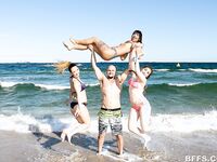 Gigi Flamez, Gina Valentina and Martina Angel Spend A Day At The Beach And Then Fuck Jmac!