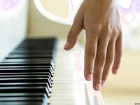 Alex Grey In High End Lingerie Stripping On A Piano Bench!