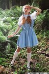 Dolly Little Out In The Woods Doing Cosplay!