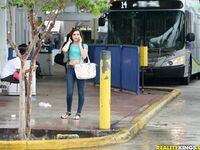 Kharlie Stone Drops Her Booty Shorts For His Cock!