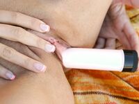 Celeste Star Puts A Vibrator Into Her Sexy Pussy Hole!