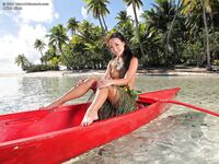 Miko Sinz In A Native Grass Skirt With No Panties On!