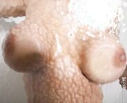 Candy Manson Presses Those Huge Tits Against Glass!