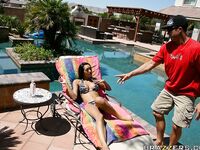 Halia Hill Fucking The Pool Guy!