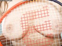 Taylor Vixen Teases Her Tits With a Tennis Racquet!