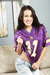 Amea Moretti Teases In Her Football Jersey!