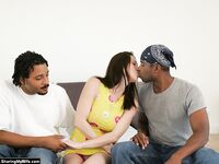 Rayveness having Sex With Two Big Black Cocks For Her Cuckold!