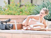 Shyla Jennings Doing Naughty Things To Her Pussy In Public!