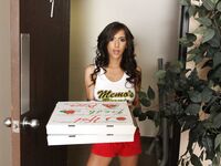 April Oneil Delivers Pizza And Her Pussy!