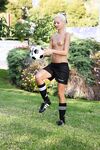Franziska Facella Plays Half Naked Soccer!