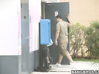 Abella Anderson Gives Head In A Public Restroom!