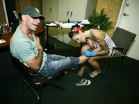 Emily Parker Gives A Guy A Tattoo And Some Pussy!