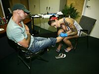 Emily Parker Gives A Guy A Tattoo And Some Pussy!