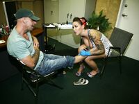 Emily Parker Gives A Guy A Tattoo And Some Pussy!