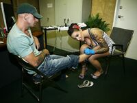 Emily Parker Gives A Guy A Tattoo And Some Pussy!