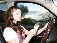 Lily Carter Gets Caught Texing And Driving And Gets Her Pussy Worked For It!